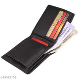 Solid faux leather formal purse for men with premium quality, trendy design, featuring 3 card slots, 1 coin pocket, and 2 cash compartments