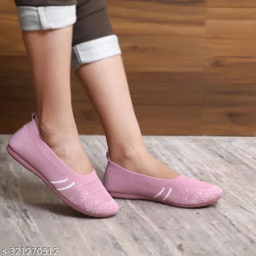 Modern suede bellies ballet flats - embellished Indian designs for women's sizes IND-5 to IND-8