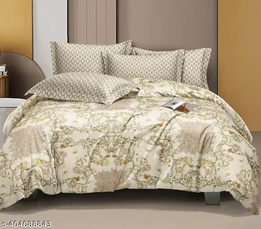 Faux suede double bed quilt comforter, 100 ft long, luxurious softness on a double bed