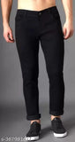 Hopewell black men's cotton jeans, regular fit, dyed/washed - size 28, 30, 32, 34, 36, 38 (on model)