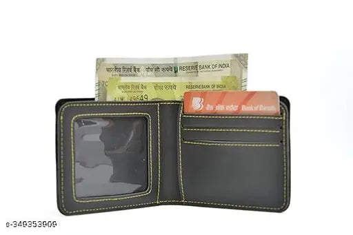 Personalized faux leather mens wallet, customizable with TESLO MART, solid color design, add charm, India-made accessory
