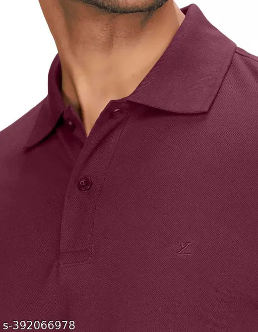 Solid cotton kite polo T-shirt, short sleeves, size M-XXXL, made in India