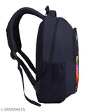 Blue polyester school backpack with pencil stationery pouch, waterproof and versatile for school going kids, picnic bag design