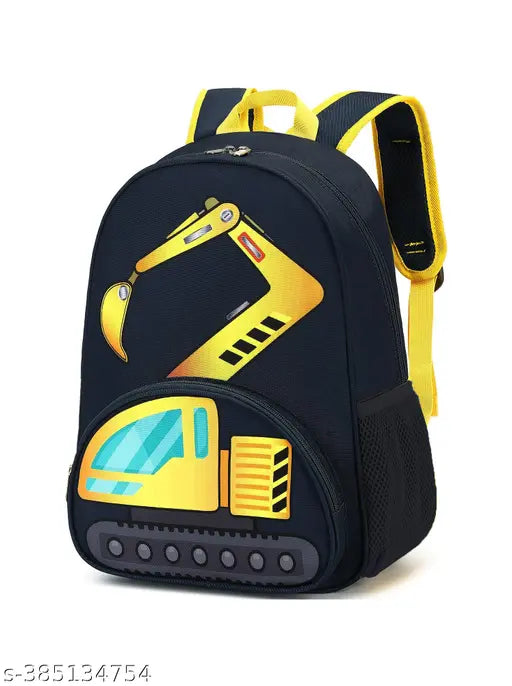 Polyester blue school backpack with pencil compartment, ideal for Class 1-8 students and daypack use