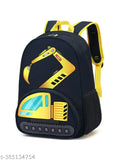 Polyester blue school backpack with pencil compartment, ideal for Class 1-8 students and daypack use