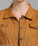 Cemal denim women's jacket, long sleeves, solid design. Team up with joggers or jeans for smart-casual style. Quality jacket suitable for western wear." (124 characters)