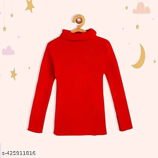 Multicolor woolen unisex hi-neck sweaters (3 pack), warm and stylish winter wear for kids and toddlers, Indian origin