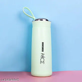 Blue durable premium Nice Print Glass Water Bottle set, leak-proof, BPA free, 400ml each, easy to carry, pack of 4