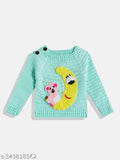 Wool self-design, long sleeves, comfy girls sweaters - Cute for infants & toddlers (India)