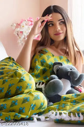 Lightweight rayon palazzo night suit with elasticized waist, comfortable sleepwear for women, soft and breathable fabric, intricate printed pattern, Made in India