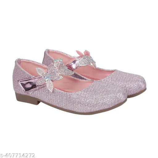 PVC pink princess shoes for kids, comfortable soft sole sandals with leg wrap, slip-on design