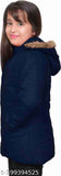Nylon solid winter jacket for girls (6-12 months to 5-6 years), Indian origin