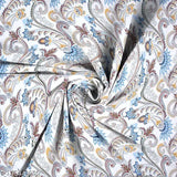 Luxurious double cotton bedsheets with elastic fit & 2 pillow covers, geometric design, for AC rooms