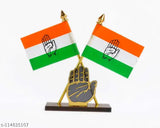 Indian Congress party dashboard flag, features party symbol