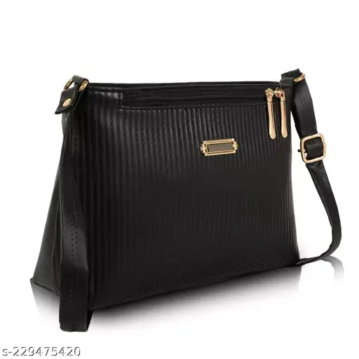 Gold chain slingbag, PU material, quilted net pattern, stylish daytrip bag for women, accessory for outfits, Pancy Unique product from India