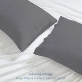 Luxurious striped sateen cotton pillow cover set (2pcs), queen size, lightweight and color fade resistant