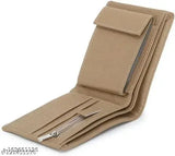 Artificial leather TAQWA Men's wallet, 12 card slots, solid pattern, high-quality PU material