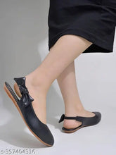 Synthetic black ballerinas: Casual side bow detailed flat belly shoes for women & girls, comfortable and stylish by Shoetopia