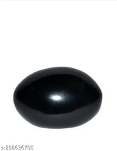 Natural black Shaligram for Pooja blessings, 5cm stone decorative showpiece in ceramic yantra - India origin