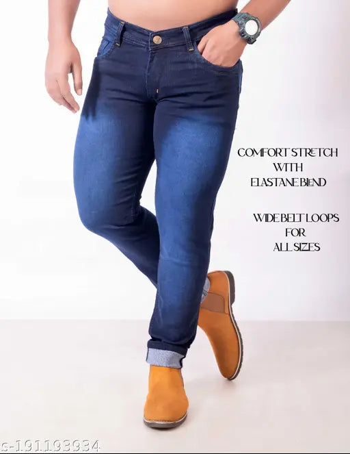 Men's dark blue denim slim fit jeans - AE-LL2, size 28/30/32