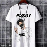 Classic men's striped polyester t-shirt, short sleeves, comfortable fabric, best for summers and autumn