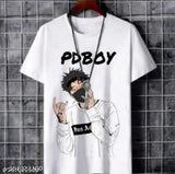 Classic men's striped polyester t-shirt, short sleeves, eco-friendly print, comfortable fit - ideal for summer and autumn