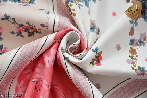 Premium pink cotton fitted bedsheets with elastic, 2 king size pillow covers, superfine floral print, ideal for summer, made in India
