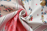 Premium pink cotton fitted bedsheets with elastic, 2 king size pillow covers, superfine floral print, ideal for summer, made in India
