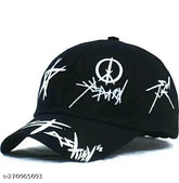 Stylish printed cotton cap, trendy modern design for kids and adults, sports baseball adjustable fit