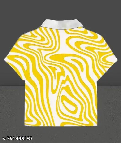 Lycra half-sleeve print collar T-shirt for women and girls in trending color combo, made in India