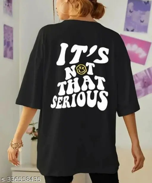 HABILIMENTS women's printed cotton blend oversize half sleeve gym t-shirt, soft and thin. Size S (38in bust, 26in length), M (40in bust, 27in length), L (42in bust, 28in length), XL (44in bust, 29in length), XXL (46in bust, 30in length)