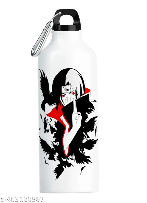 Multicolor anime-themed Naruto sipper water bottle (NAR-04), 600ml, leak-proof aluminum, perfect for kids and collectors