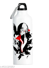 Multicolor anime-themed Naruto sipper water bottle (NAR-04), 600ml, leak-proof aluminum, perfect for kids and collectors