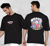 BTS MEN Oversize Printed Cotton Blend T-Shirt, fashionable men's wear with short sleeves & various styles like printed, color-black, Plan, self-design. Shop top brands like Fashion, Machine, and more online, delivered to your doorstep. India origin