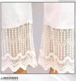 Viscose Rayon, fashionable casual palazzo in white, comfortable & soft everyday wear for women