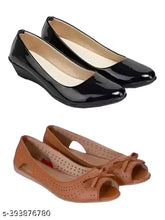 Synthetic Solid Ballerinas - RB Passion New Casual Collection for Women & Girls, Comfortable and Stylish Party Wear (Pack of 2)