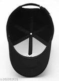 Cotton black plain base ball cap for unisex, India-made