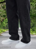 Dark grey denim Beggy jeans for men, loose fit with multi-pocket design and durable fabric. Made in India, size 28/30/32/34