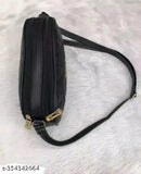 Black kulting satier, handcrafted leather accessory from India