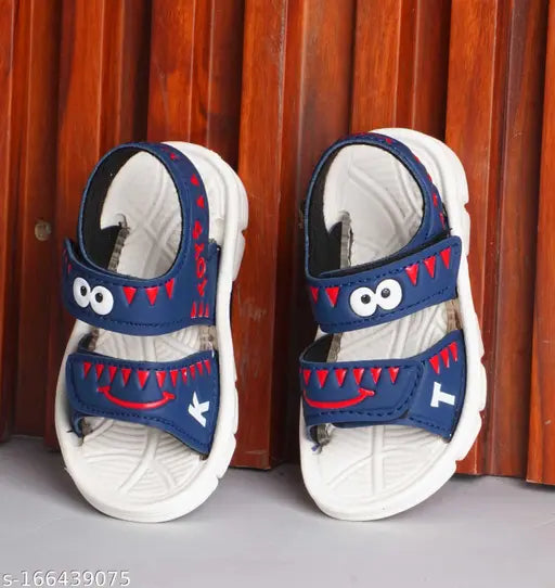 Navy Lycra sandals for boys, comfortable and lightweight for casual wear and parties - KATS Fashionble TOYS (printed net)