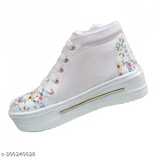 White EVA PVC embellished shoe for kids aged 4-9 years, featuring a buckle net fastening detail