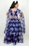 Princess kids' organza lehanga choli with dupatta in various sizes, digital print organza Lehenga and Choli with cotton inner