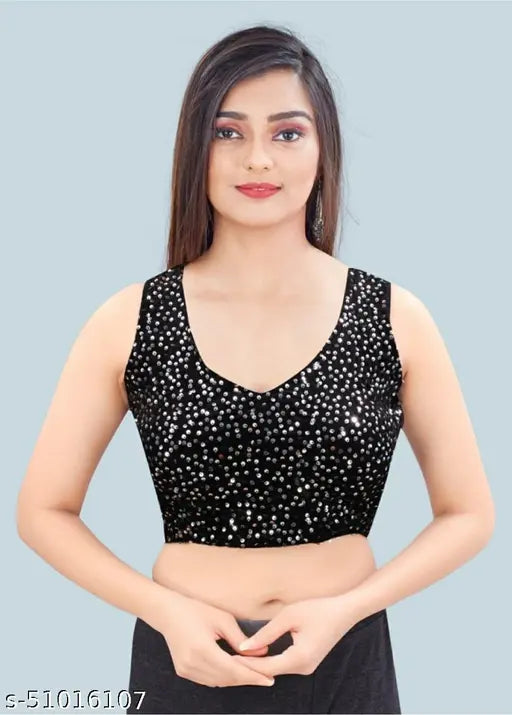 Rainbow colorblocked chiffon saree with velvet separate blouse, Indian fashion accessory