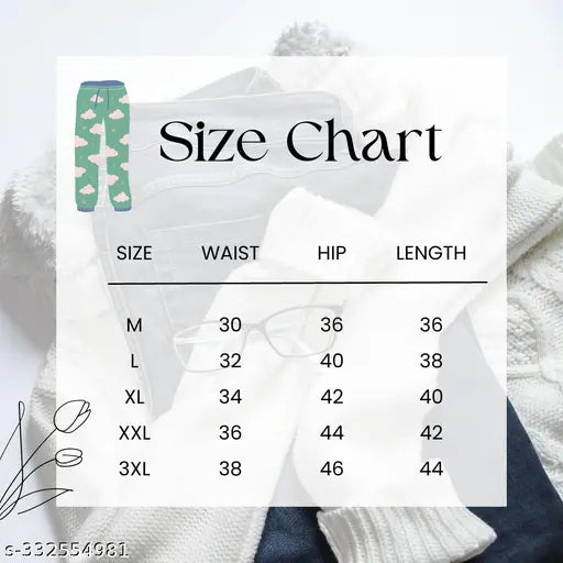 Cotton lower track pyjama combo pack 2, vibrant characters print, ultra-soft RILO women's lounge wear