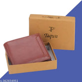 TAQWA Tan PU Wallet for Men (8 Card Slots), solid net texture with additional card slots and safety features. Durable, portable, and stylish men's wallet made from high-quality artificial leather