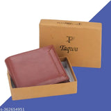 TAQWA Tan PU Wallet for Men (8 Card Slots), solid net texture with additional card slots and safety features. Durable, portable, and stylish men's wallet made from high-quality artificial leather