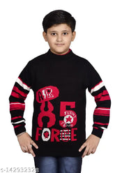 Boys wool full sleeve round neck printed sweater by CHRISTYS COLLECTION, warm & soft for kids