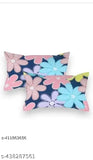 Cotton floral fitted double bed sheet & matching pillow covers, superfine quality for summer sleep, made in India (72x78, 210 thread count)