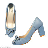 Synthetic leather, embellished net slip-on pumps with belly tassels - stylish women's footwear from Stepee
