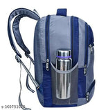 Polyester camera backpack for men, featuring buckle pocket and up to 14-inch laptop compartment, water resistant, with brand logo print